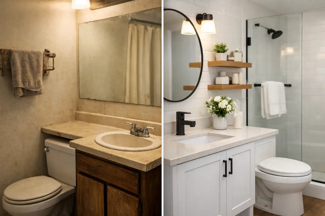 Small Bathroom Refresh Before and After Ideas