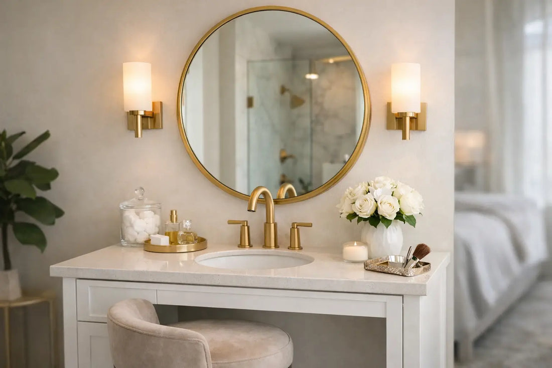 Small Vanity Makeover Example That Looks Luxe