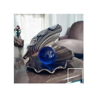 Blue Pearl Oyster Glass Sculpture