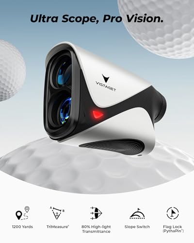 Vistaget 1200Y Golf Rangefinder with Slope & Flag Lock