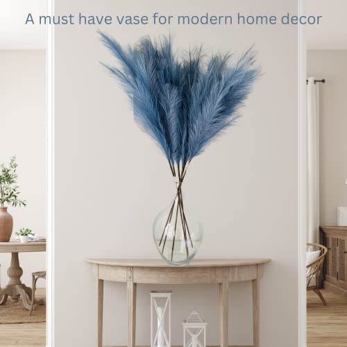 Minimalist Glass Vase for Home Decor – Modern Elegant Flower Vase Centerpiece