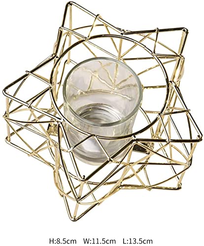 Geometric Wrought Iron Candle Holder – Decorative Set