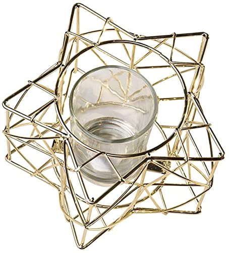 Geometric Wrought Iron Candle Holder – Decorative Set