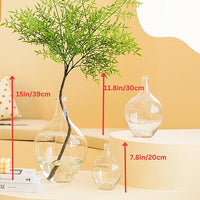 Minimalist Glass Vase for Home Decor – Modern Elegant Flower Vase Centerpiece
