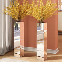 70cm Mirrored Glass Floor Vase