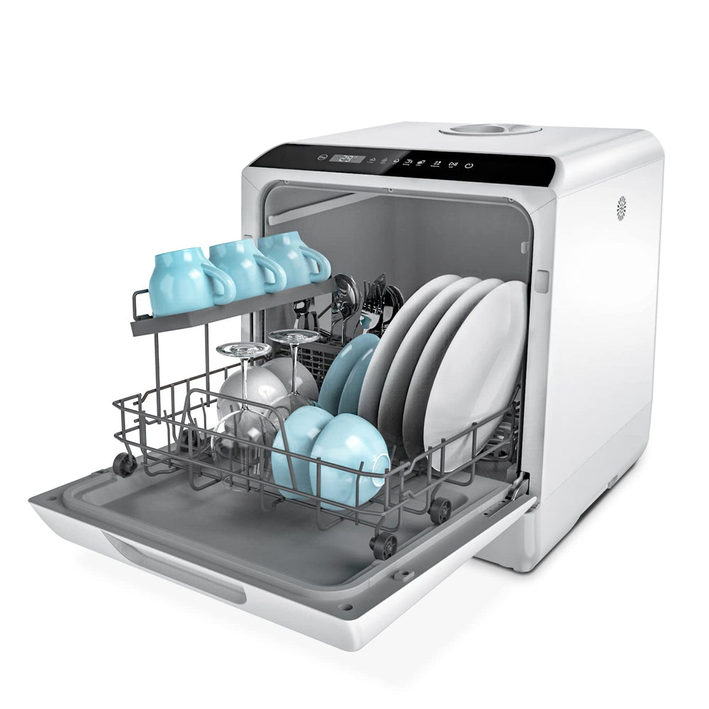 Hermitlux Portable Countertop Dishwasher with Built-in Water Tank