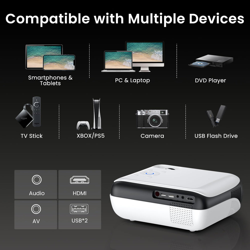 HAPPRUN H1 Native 1080P Bluetooth Projector