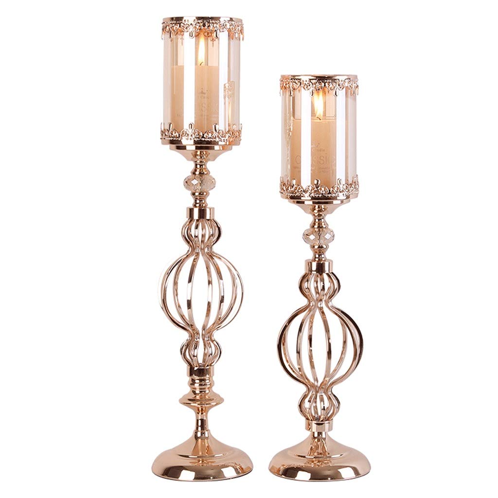 JOEUQK European Candle Holder Set – 2 Pieces