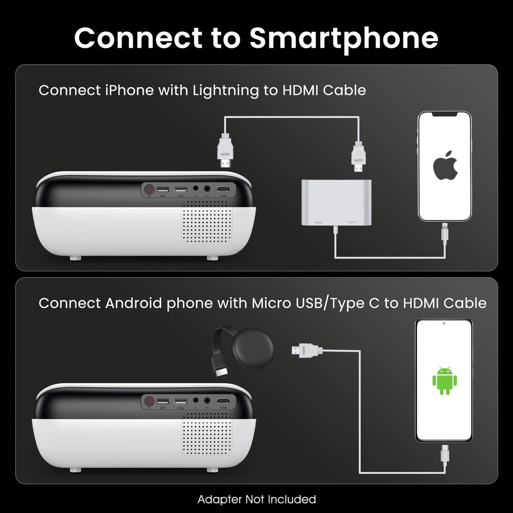 HAPPRUN H1 Native 1080P Bluetooth Projector