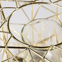 Geometric Wrought Iron Candle Holder – Decorative Set