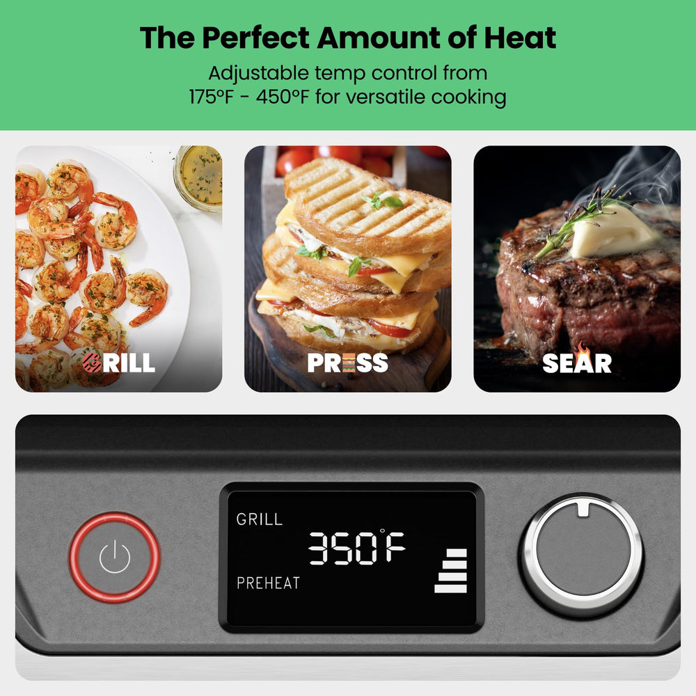 Panini Press Grill Sandwich Maker with Non Stick Plates