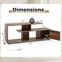 Giantex TV Stand with Power Outlet for TVs up to 55 Inch