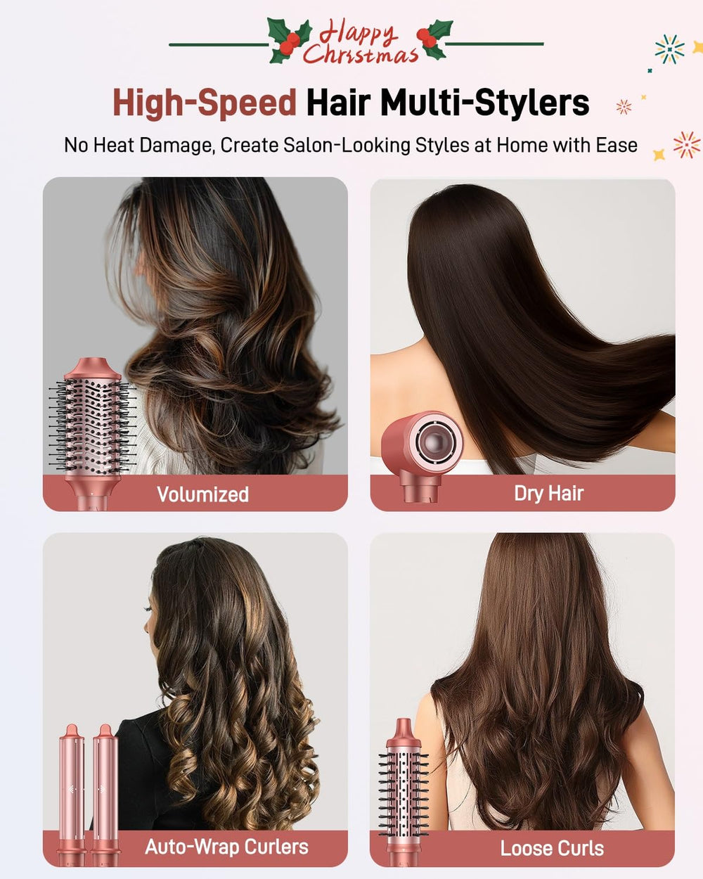 5-in-1 Hair Styler – Hot Air Dryer Brush for Volumize, Curl & Straighten