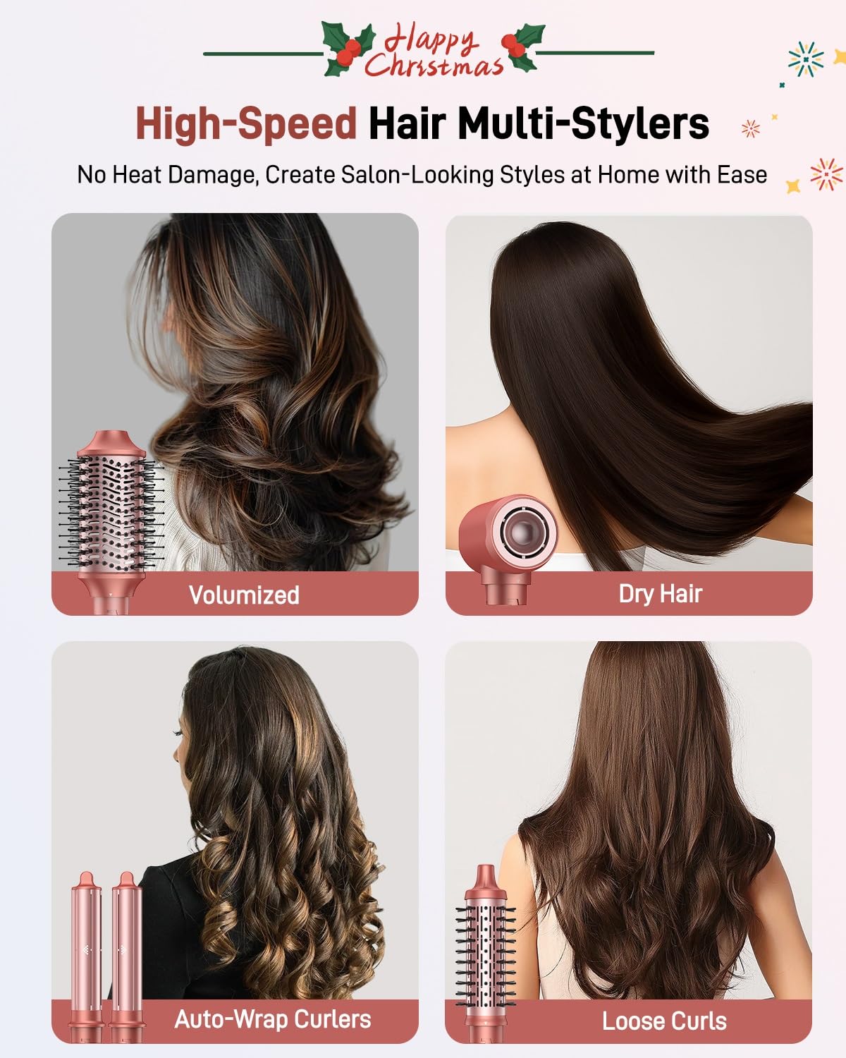 5-in-1 Hair Styler – Hot Air Dryer Brush for Volumize, Curl & Straighten