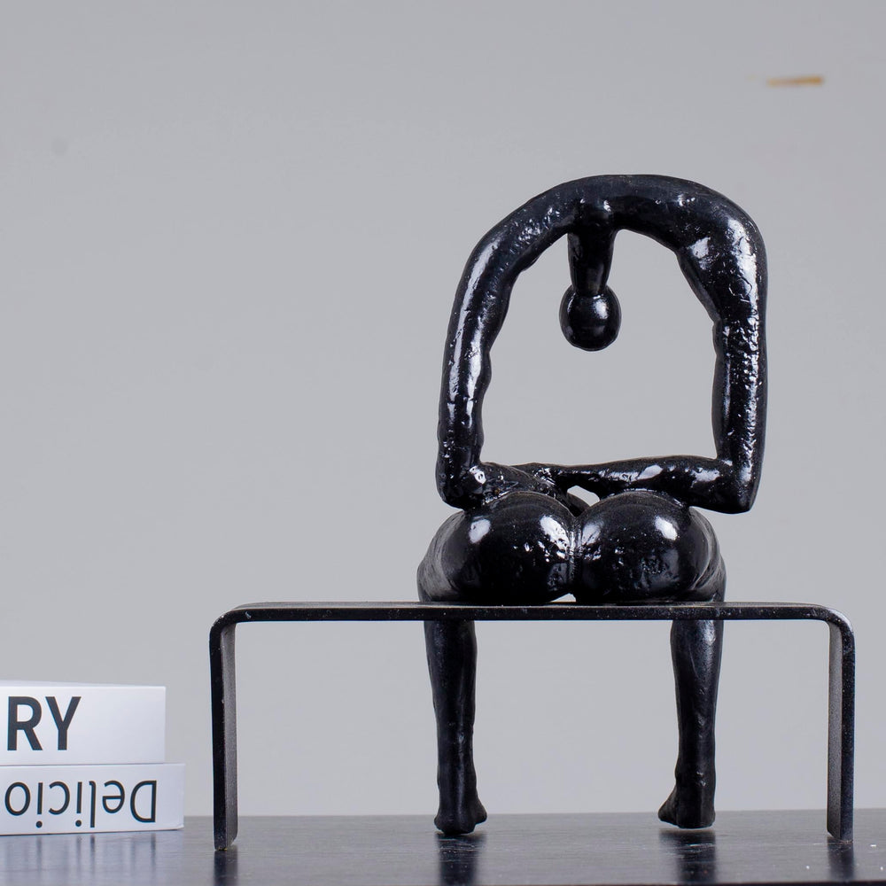 YouFine Melancholy Bronze Sculpture 9.8''