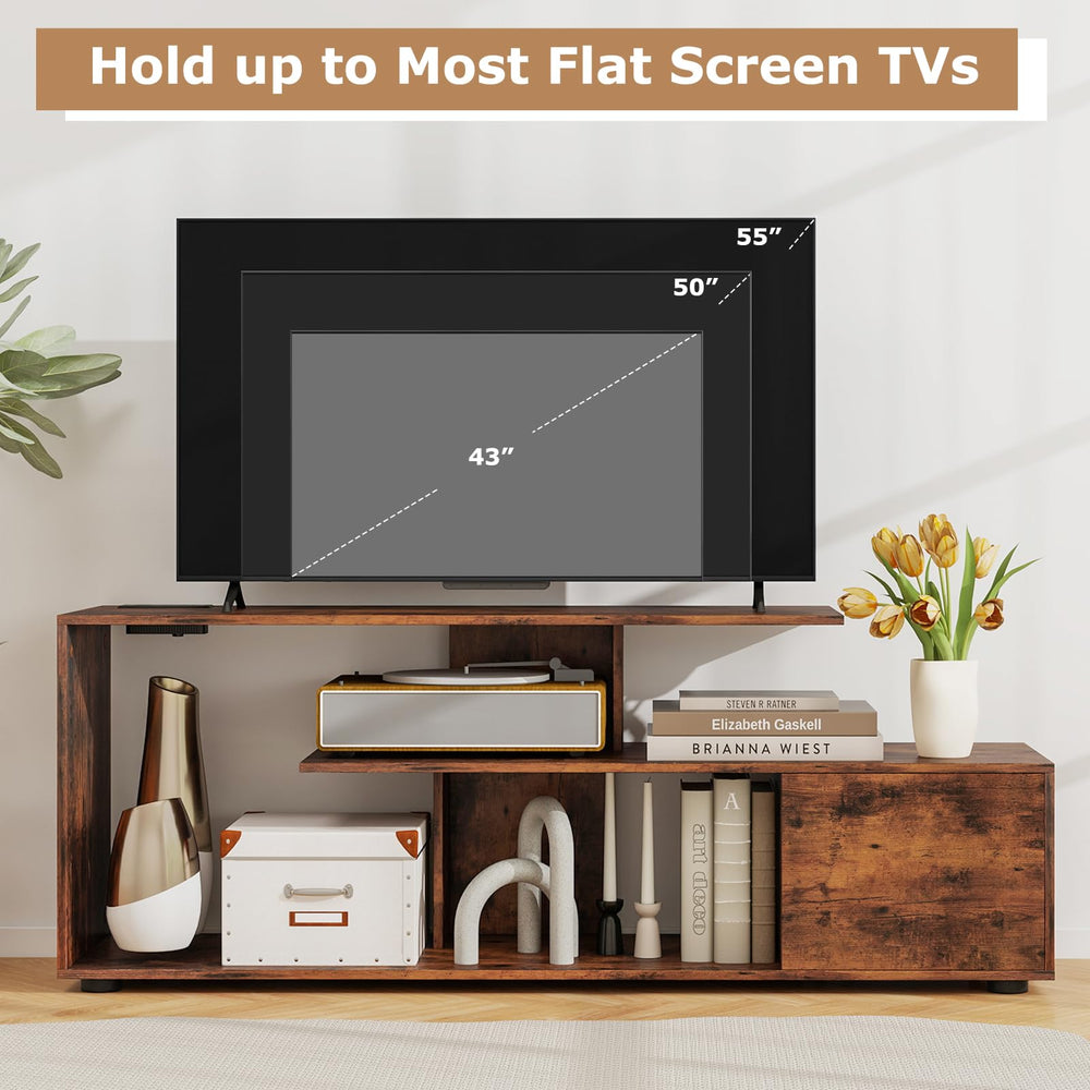 Giantex TV Stand with Power Outlet for TVs up to 55 Inch