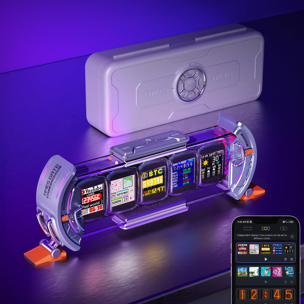 Divoom Times Gate Yellow – Cyberpunk Digital Clock