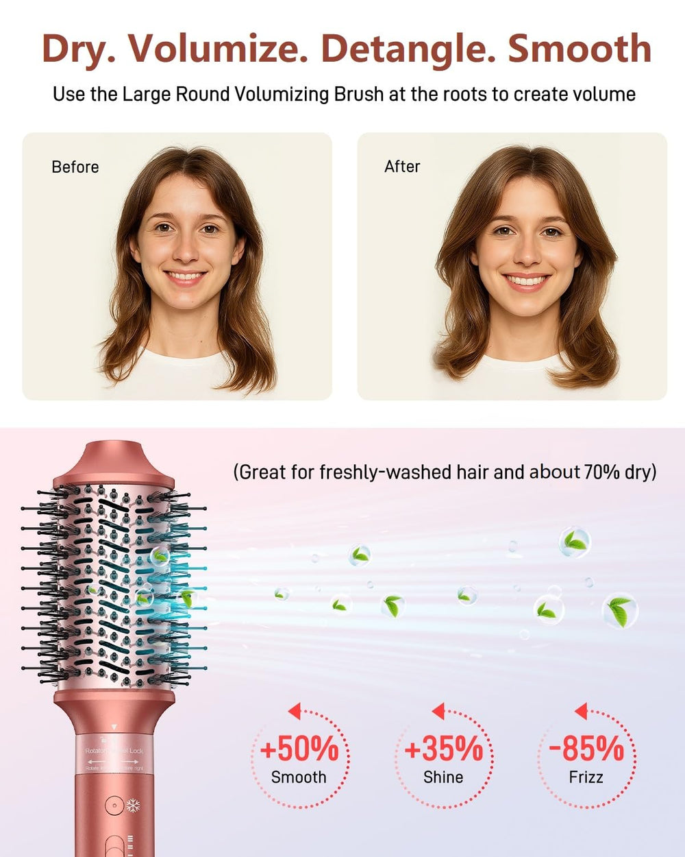 5-in-1 Hair Styler – Hot Air Dryer Brush for Volumize, Curl & Straighten