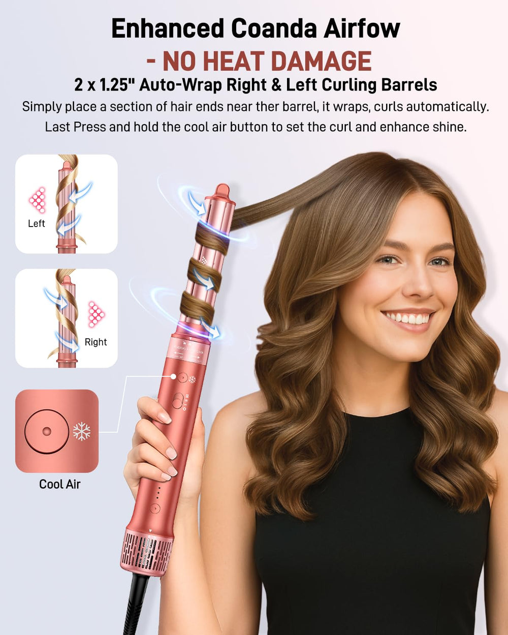 5-in-1 Hair Styler – Hot Air Dryer Brush for Volumize, Curl & Straighten
