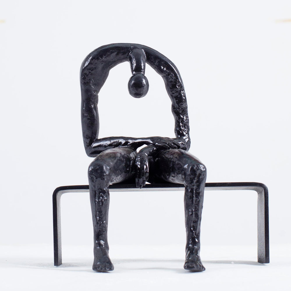 YouFine Melancholy Bronze Sculpture 9.8''