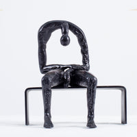 YouFine Melancholy Bronze Sculpture 9.8''