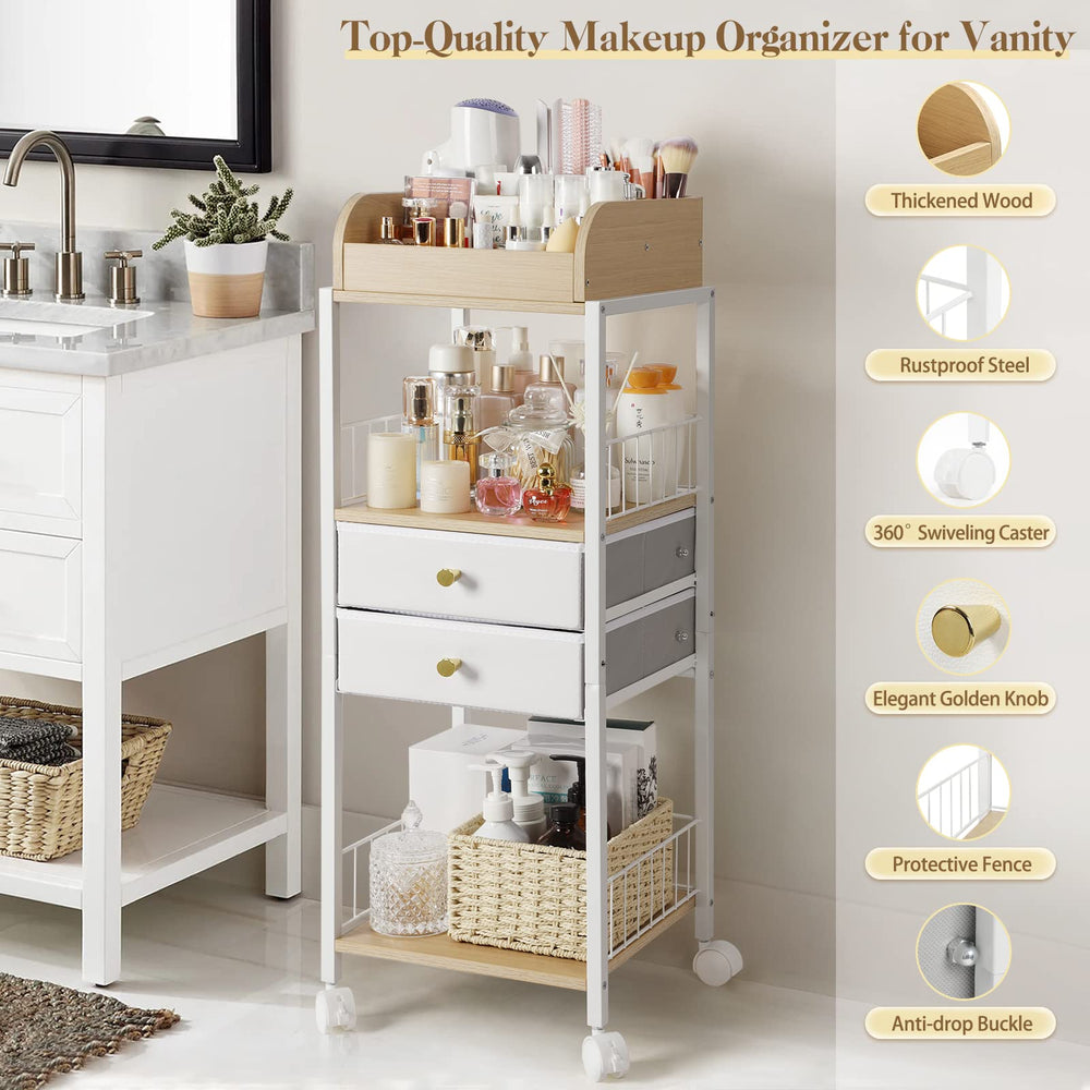 Makeup & Skincare Organizer with Drawers – Vanity Storage Holder