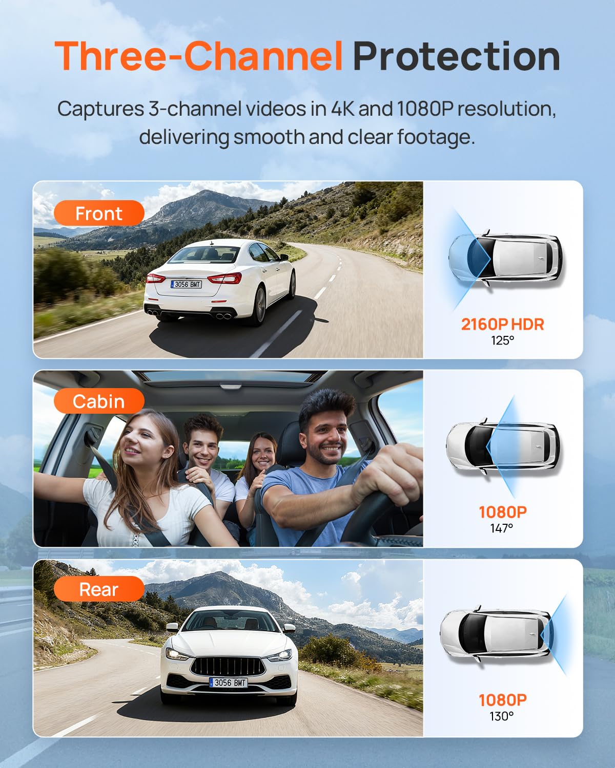 70mai 4K Dash Cam Front and Rear Inside (T800E)