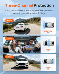 70mai 4K Dash Cam Front and Rear Inside (T800E)