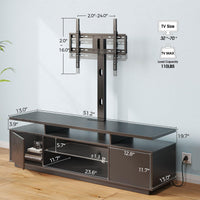 LED TV Stand with Mount Power Outlet and Storage