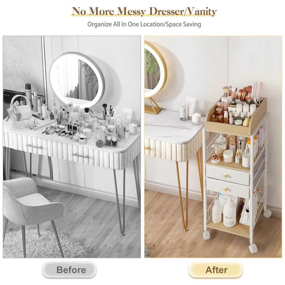 Makeup & Skincare Organizer with Drawers – Vanity Storage Holder