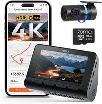 70mai 4K Dual Dash Cam with GPS, WiFi 6, ADAS and 24H Parking Mode