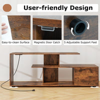 Giantex TV Stand with Power Outlet for TVs up to 55 Inch