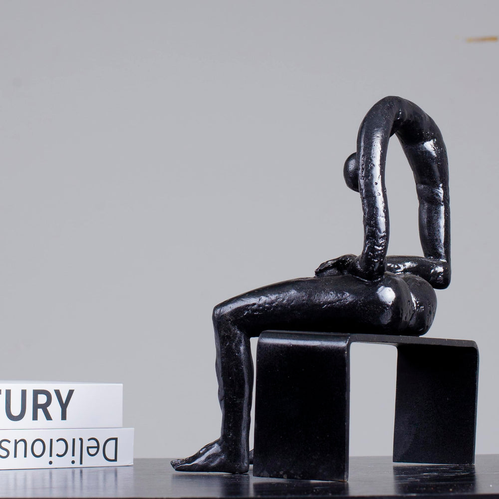 YouFine Melancholy Bronze Sculpture 9.8''