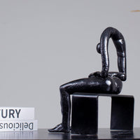 YouFine Melancholy Bronze Sculpture 9.8''