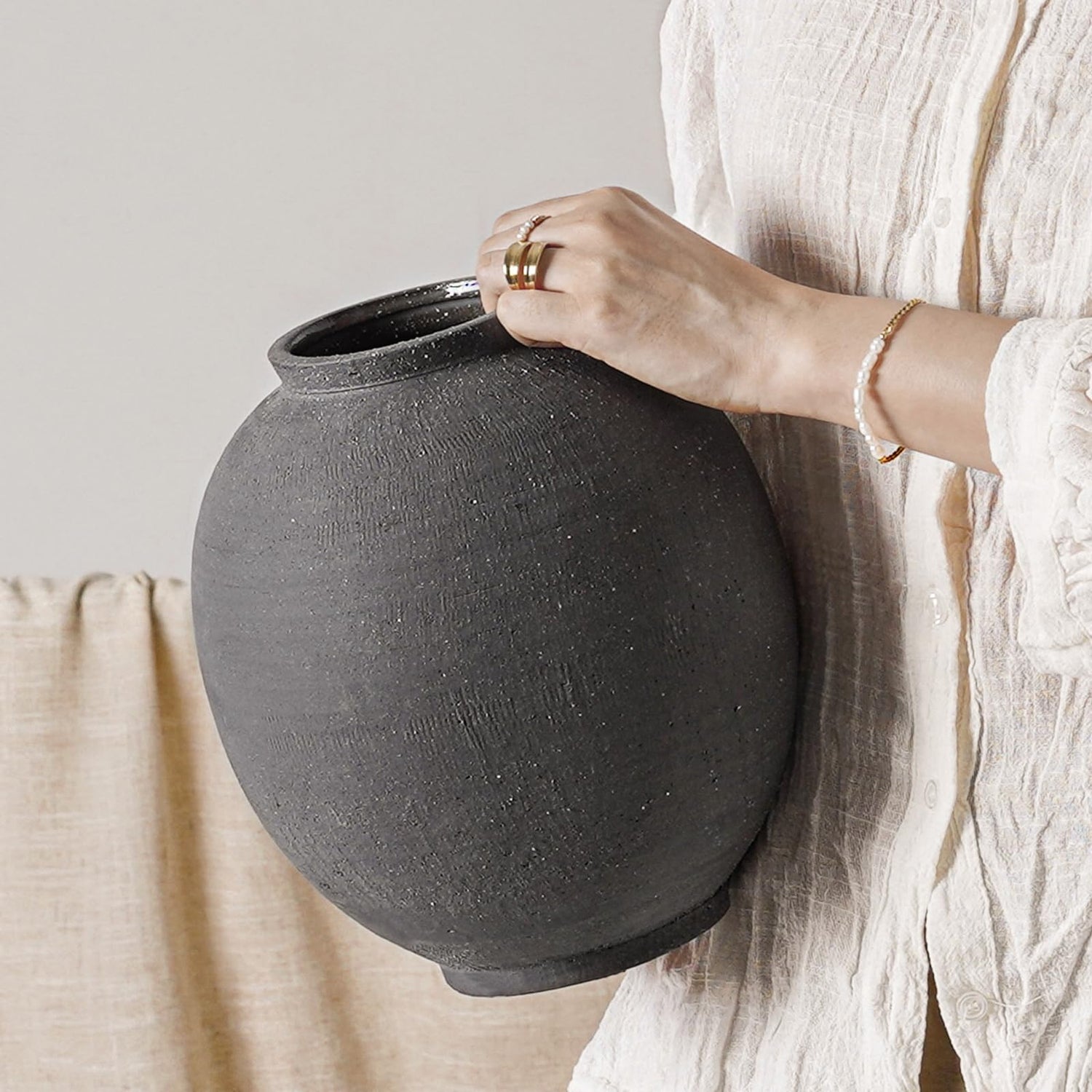 Large White Ceramic Vase