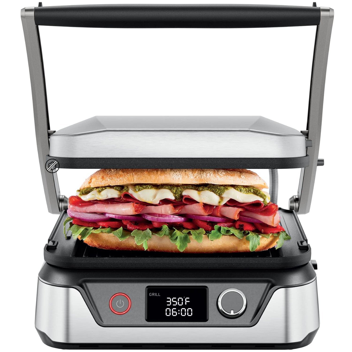 Panini Press Grill Sandwich Maker with Non Stick Plates