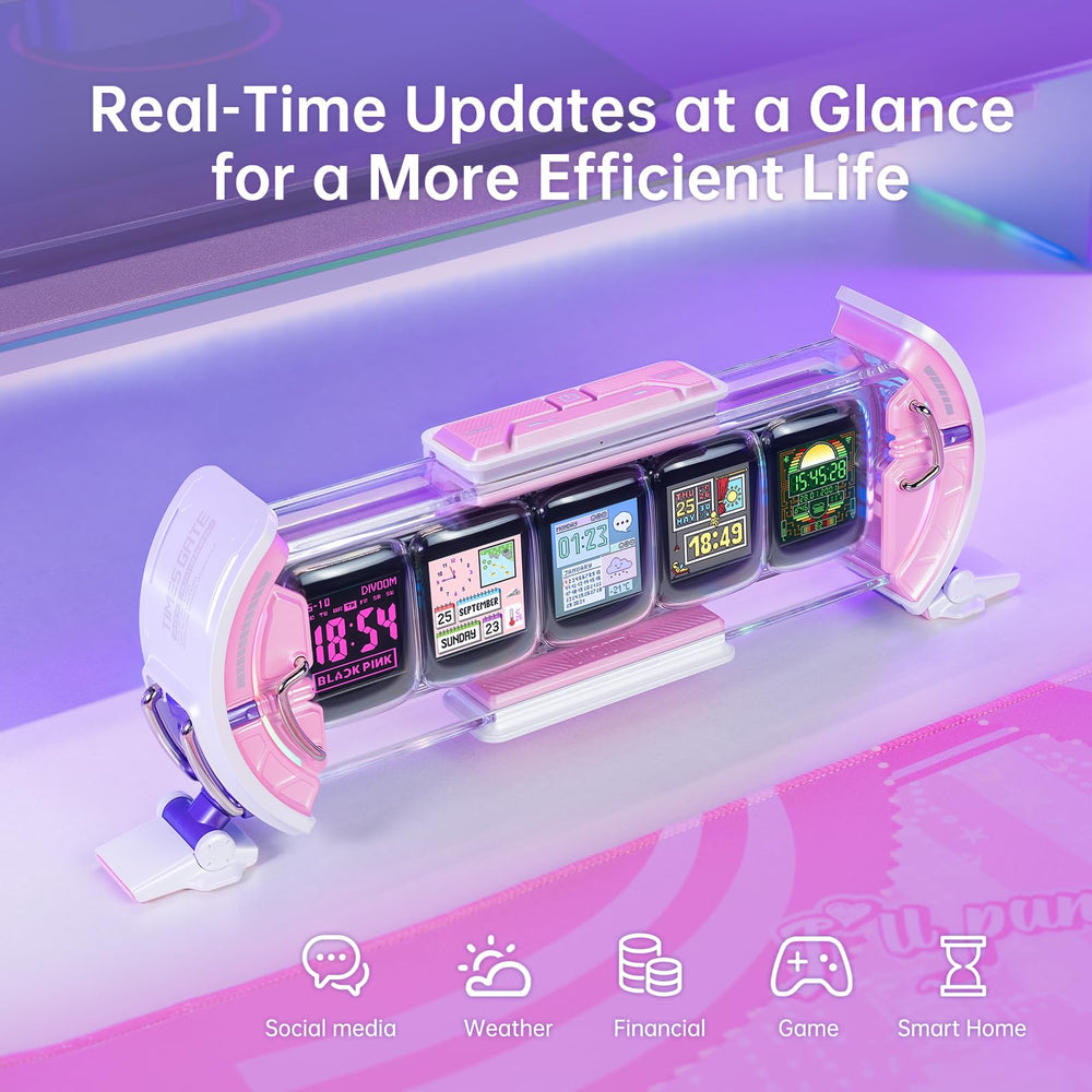Divoom Times Gate Yellow – Cyberpunk Digital Clock