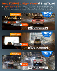 IIWEY 4 Channel 360° Dash Cam with STARVIS 2, 5GHz WiFi & 128GB Card