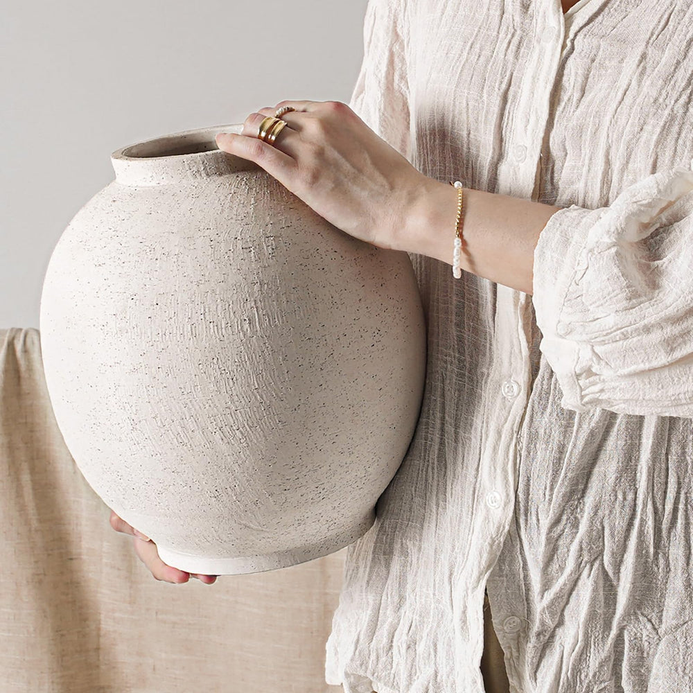 Large White Ceramic Vase