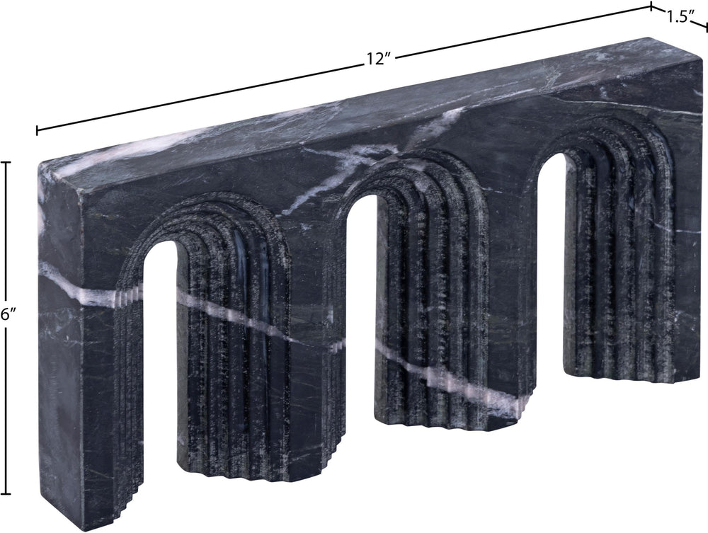 Curva Black Marble Object