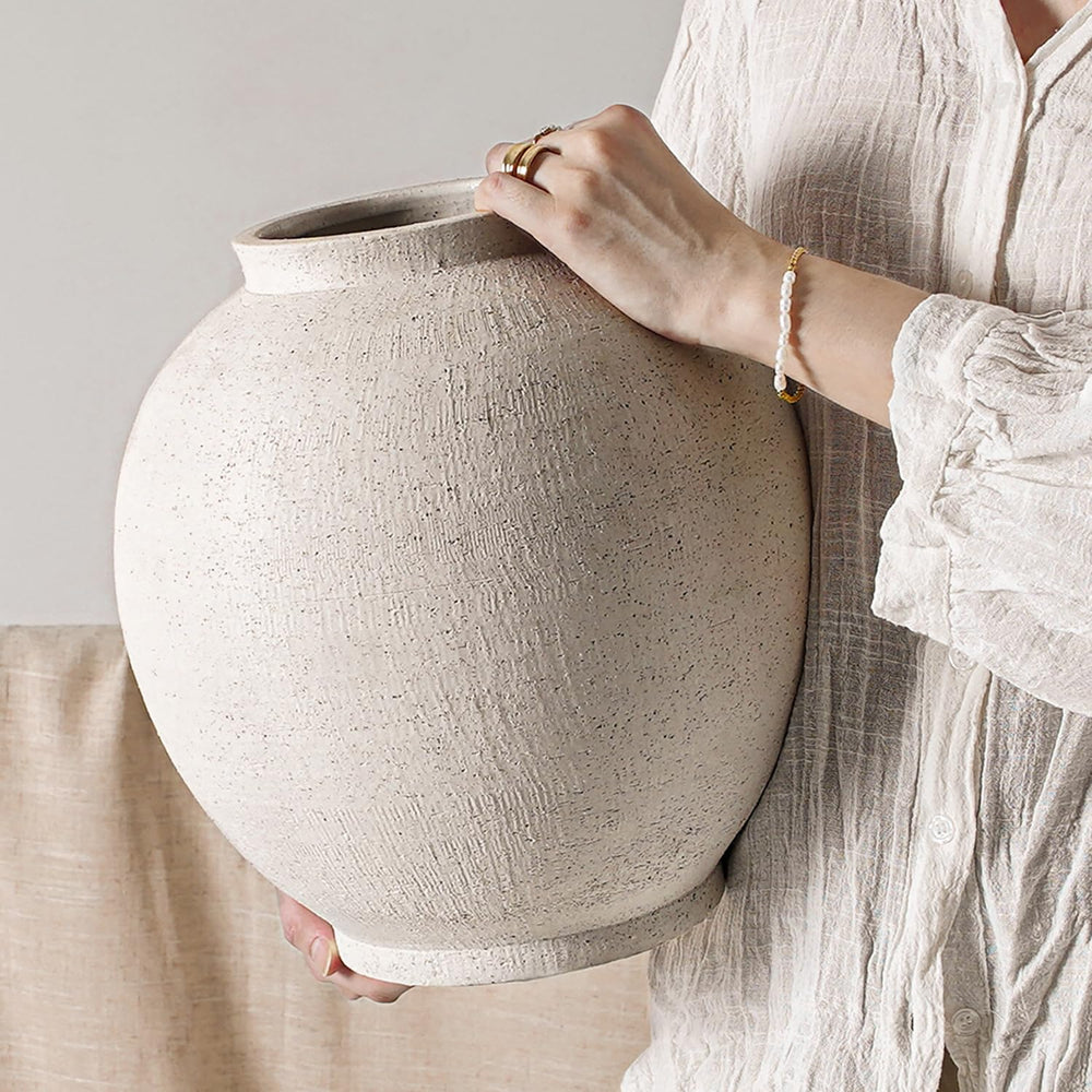 Large White Ceramic Vase
