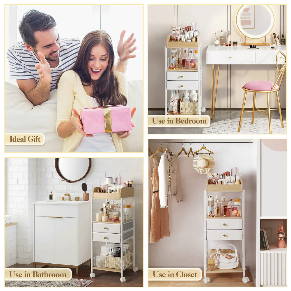 Makeup & Skincare Organizer with Drawers – Vanity Storage Holder