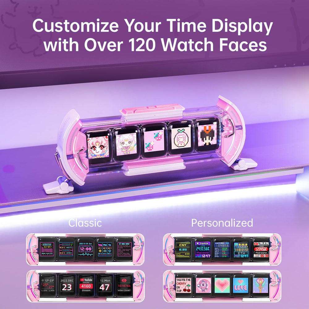 Divoom Times Gate Yellow – Cyberpunk Digital Clock