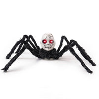 Halloween Animatronic Doll Face Spider Motion Activated Glowing Eyes Sound Control Scary Walking Toy Haunted House Prop