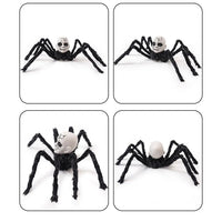 Halloween Animatronic Doll Face Spider Motion Activated Glowing Eyes Sound Control Scary Walking Toy Haunted House Prop