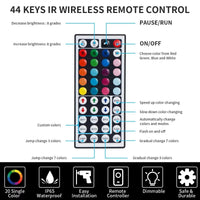 Smart RGB 5050 LED Wall Strip Lights Bluetooth Music Sync APP Remote Flexible Ribbon for TV Backlight Bedroom Home Party Decor