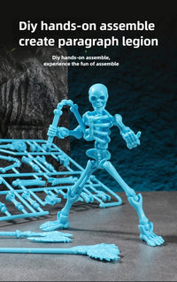  Skeleton Figure Action Skeleton Figurines With Multiple Accessories Realistic Movable Joints Model Statue For Christmas