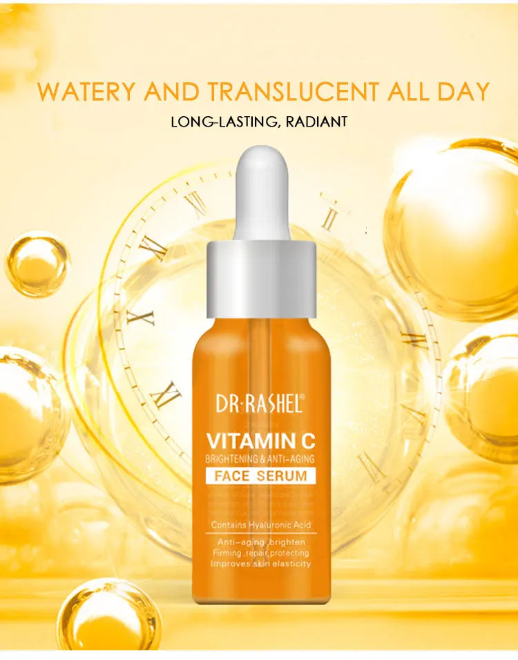 DR RASHEL Vitamin C Serum – Brightening & Anti-Aging Face Serum with Hyaluronic Acid (50ml)