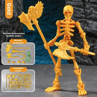  Skeleton Figure Action Skeleton Figurines With Multiple Accessories Realistic Movable Joints Model Statue For Christmas