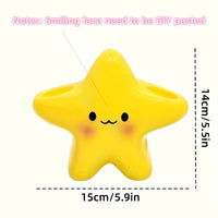 Cute Star Shaped Toothbrush Holder – Freestanding Bathroom Organizer for Toothbrush & Toothpaste | Space Saving Sink Storage